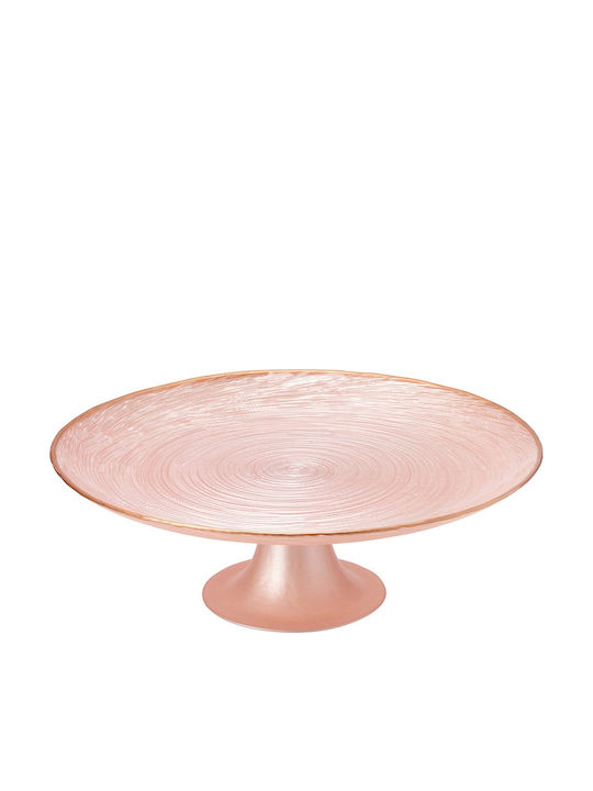 Home&Styling Collection Suport Pentru Prăjituri Din Sticlă Cu Suport Roz 28 Cm