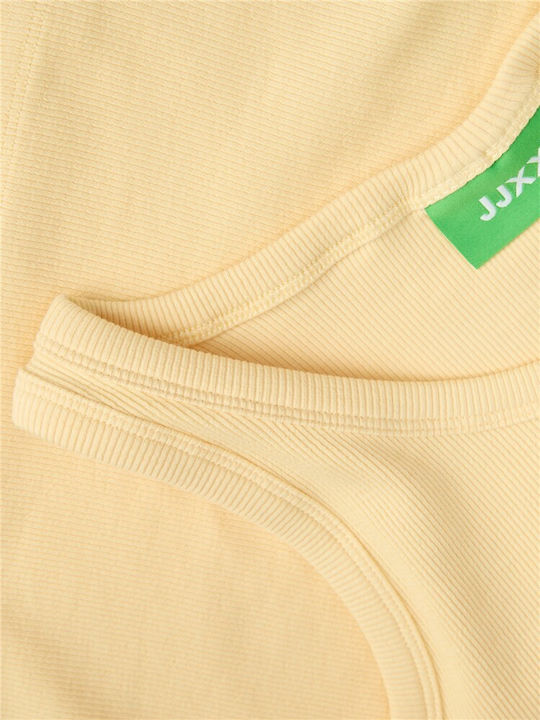 Women's Summer Crop Cotton Top Yellow