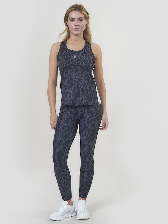 Women's Sleeveless Black Polo Blouse
