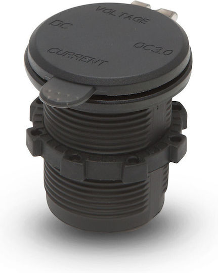 12v 24v Автомобилен Usb Контакт Волтметър Запалка Монтаж Бързо Зареждане Син Led