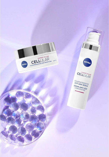 Nivea Hyaluron Cellular Filler Κρέμα Προσώπου Ημέρας με SPF15 για Ενυδάτωση, Αντιγήρανση & Σύσφιξη με Υαλουρονικό Οξύ 50ml