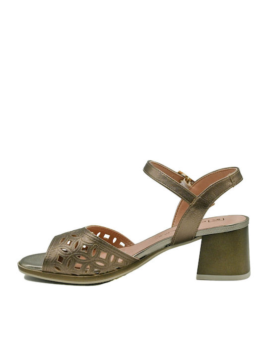 Sandale Elegante Damă Anatomici Din Piele Bronz