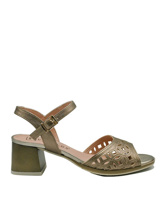 Sandale Elegante Damă Anatomici Din Piele Bronz