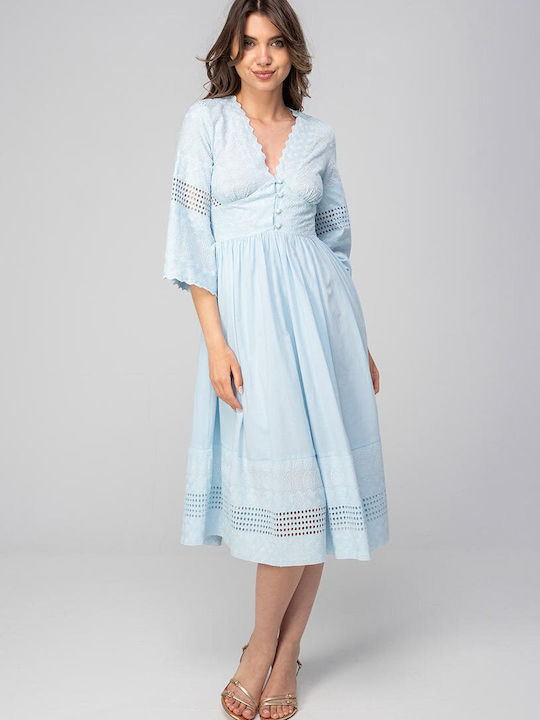 Elegantes Sommer Hemdkleid Blau