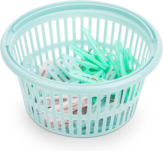 Alista Home Set Coș Cu Încuietori De Haine Din Plastic Roz