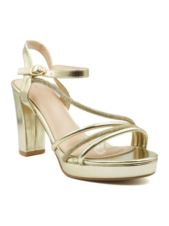 Anatomic Sandals with Strass Gold