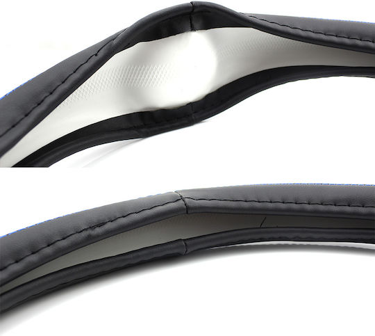 Universal 38 Cm Car Steering Wheel Cover Gray Black Steering Wheel Protection Easy Installation