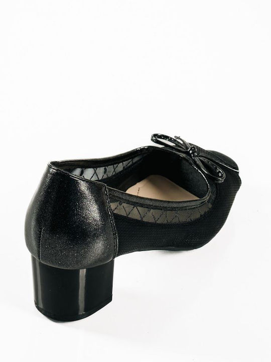 Peep Toe Γόβες Μαύρες