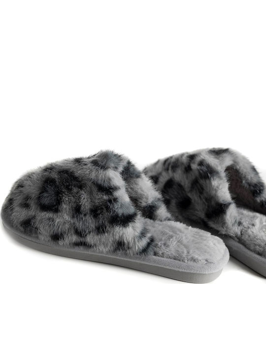 Anatomic Women's Slippers with Fur Gray