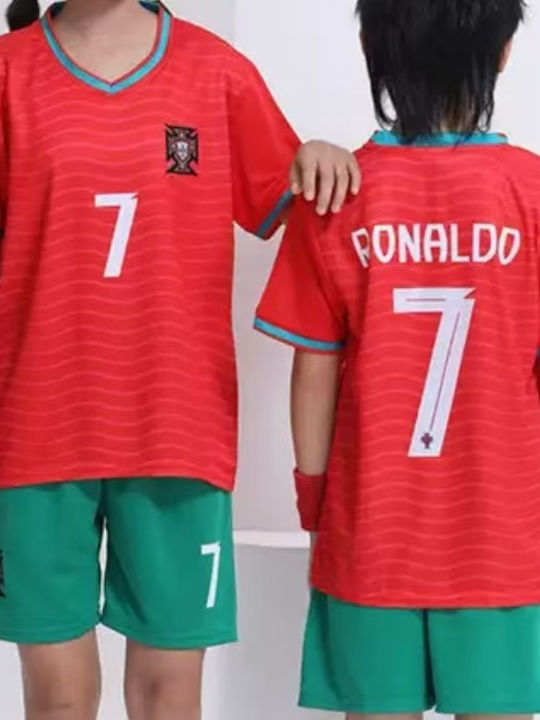 King Παιδικό Σετ Ποδοσφαίρου Ronaldo 2026 Εθνικής Πορτογαλίας Home