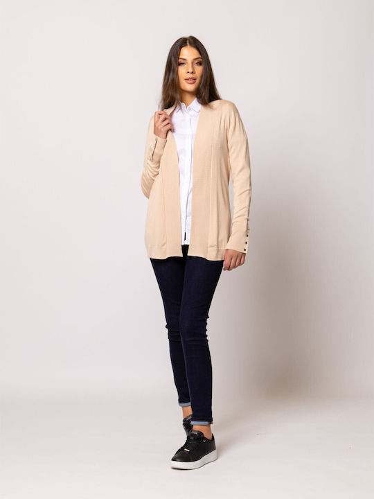 Damen Gestrickte Strickjacke Beiges