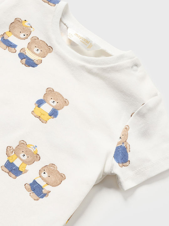 Kids Set with Pants Summer 2pcs White-Yellow