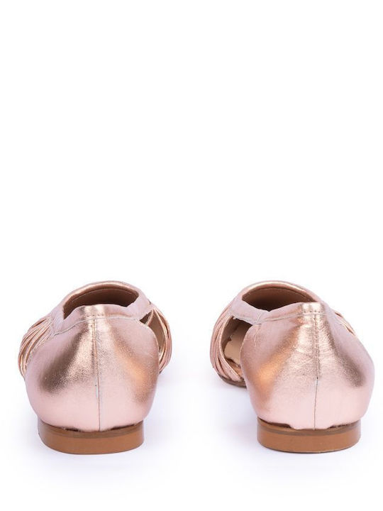 Women's Ballerina Shoes In Rose Gold Colour