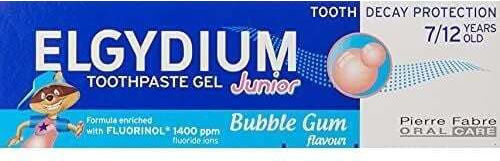 Elgydium Junior Children's Toothpaste for 7+ Years with Bubblegum Flavor 50ml