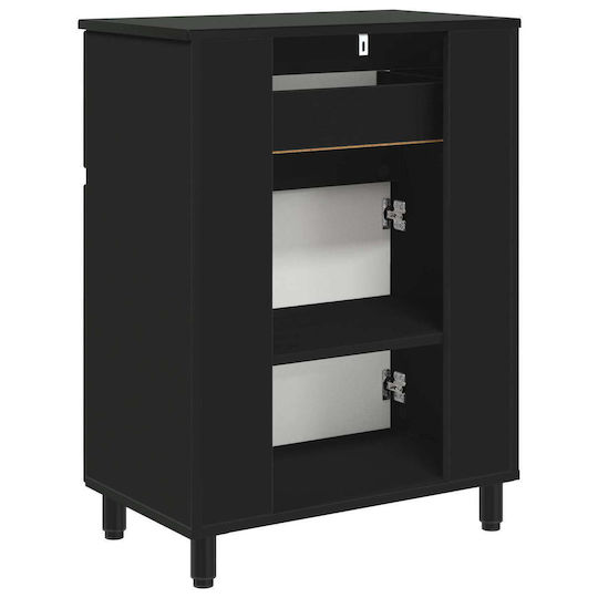 vidaXL Bathroom Vanity Unit Without Sink M60xB35xH80cm Black