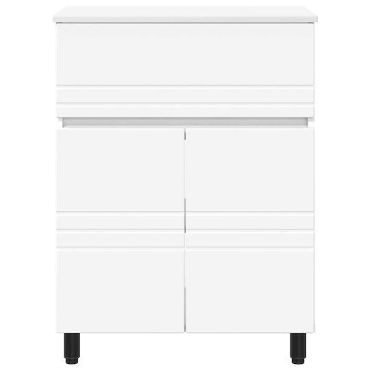 vidaXL Unitate De Mobilier Pentru Baie Fără Chiuvetă L60xA35xÎ80cm Albă