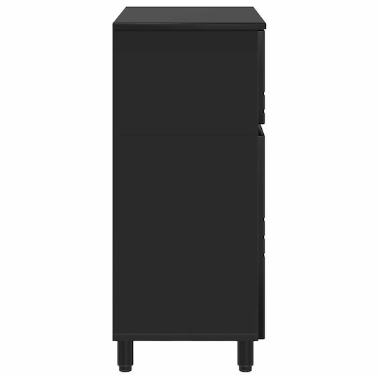vidaXL Bathroom Vanity Unit Without Sink M60xB35xH80cm Black