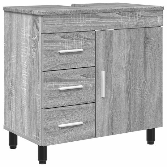 vidaXL Pătrat Fără Unitate De Mobilier Pentru Baie L60xA35xÎ60cm Gri Sonoma