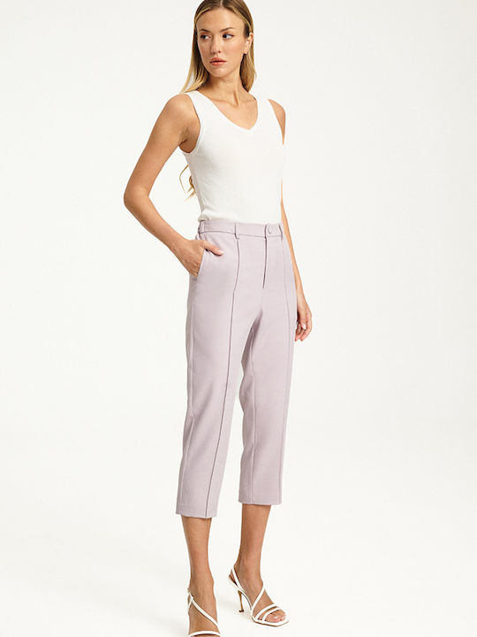 Women's Fabric Trousers Lilac