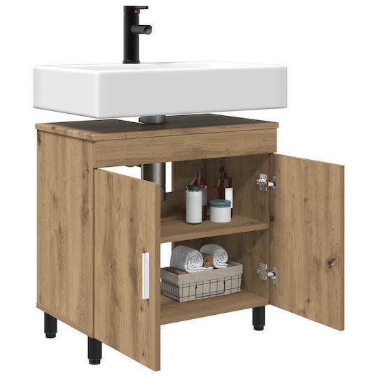 vidaXL Bathroom Vanity Unit without Sink M60xB35xH60cm Oak