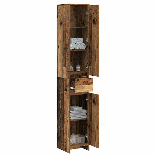 vidaXL Brown Bathroom Column Cabinet