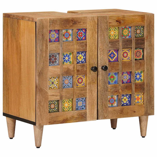 vidaXL Bathroom Vanity Unit Without Sink M62xB33xH58cm Natural