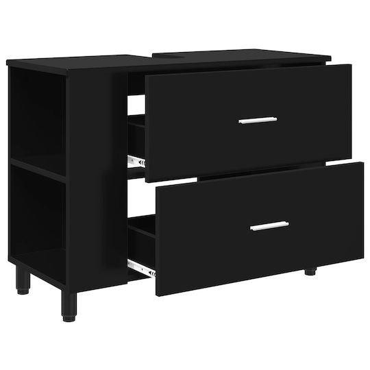 vidaXL Pangă Cu Lavoar M80xA35xÎ60cm Negru