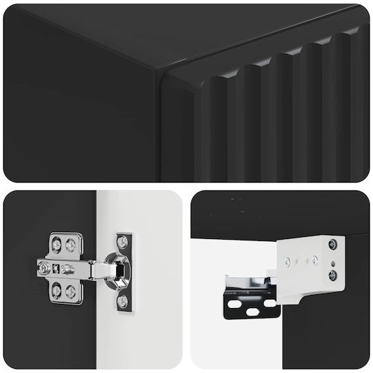 vidaXL Bathroom Vanity Unit Without Sink L33xW34.5xH60cm Black