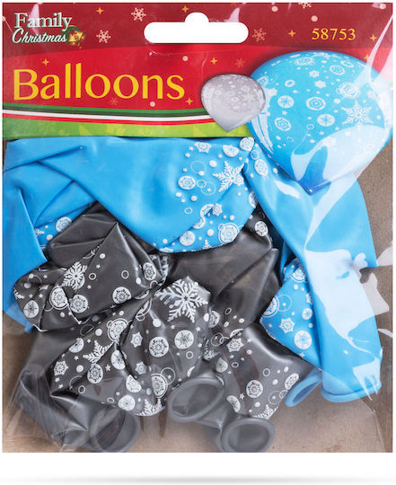 Set 12 Baloane De Crăciun Albastre 30 cm