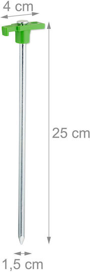Set 10 Cuiere Pentru Cort Din Oțel Galvanizat 25x4x1.5 Cm Culori Asortate