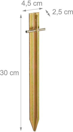 Set 4 Tent Pegs Relaxdays Gold 30x4.5x2.5cm