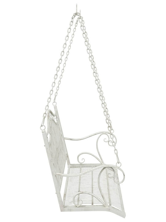 Swing Armchair with Stand and Pillow Metallic White Load Weight up to 14kg L115xD61xH63cm