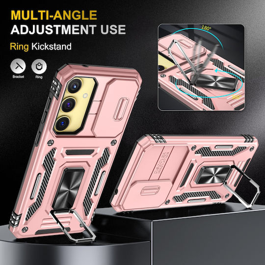 Forcell Back Cover Plastic / Tempered Glass Rose Gold (Galaxy A35Oppo A55 5G)