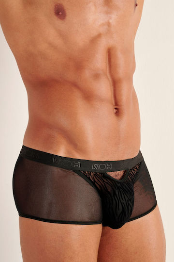WOH Men's Sexy Black Boxer