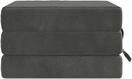 vidaXL Samt Dekorativer Kissenbezug Grau 63x90cm