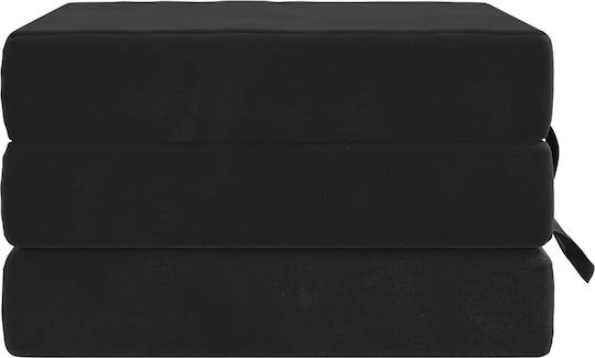 vidaXL Кадифен Калъф За Възглавница Черен 63x75см