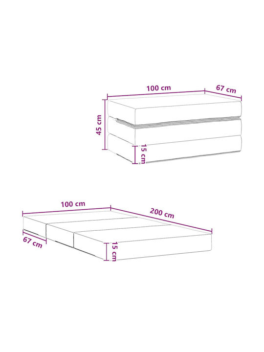 vidaXL Калъф За Възглавница Черен 45x100см