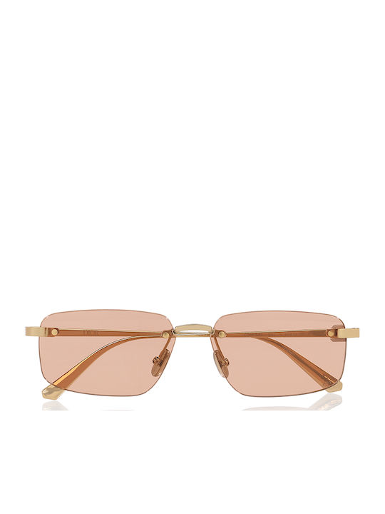 Dior Unisex Sunglasses with Gold Metal Frame and Gold Lens CDIOR S4U B0L0