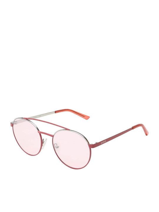 Guess Herren Sonnenbrille mit Rot Metall Gestell und Rosa Linse GU3047 72Z