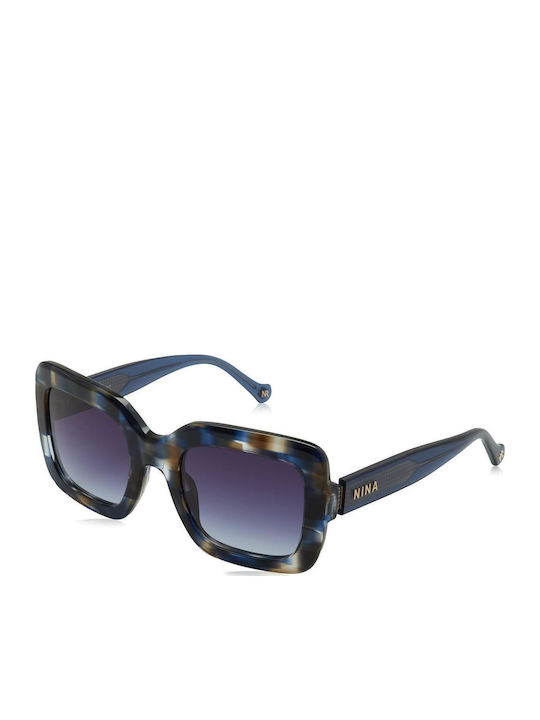 Nina Ricci Sunglasses Brown with Acetate Frame & Blue Lens Nina Ricci Sunglasses Brown with Acetate Frame & Blue Lens