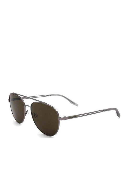 Converse Activate Unisex Sonnenbrille mit Silber Metall Gestell und Grün Linse