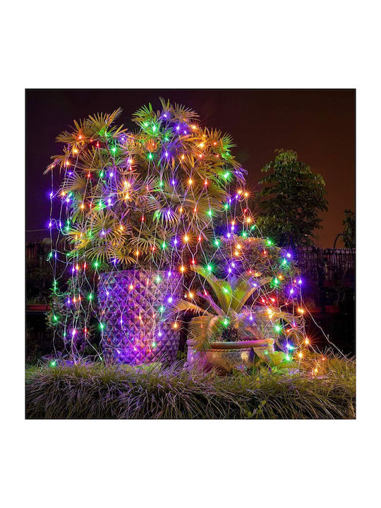 Led Garden Light Net Curtain Waterproof 8 Modes 200x200 Cm