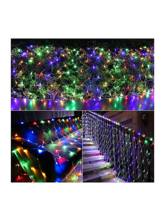 Led Light Net Curtain Waterproof 8 Modes 150x150 Cm