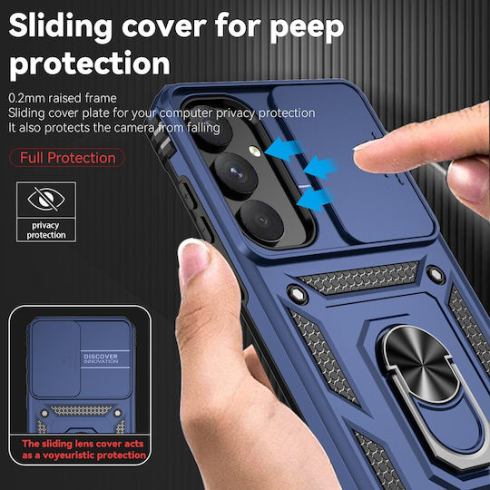 Forcell Back Cover Plastic / Tempered Glass Blue (Galaxy A55Oppo A55 5G)
