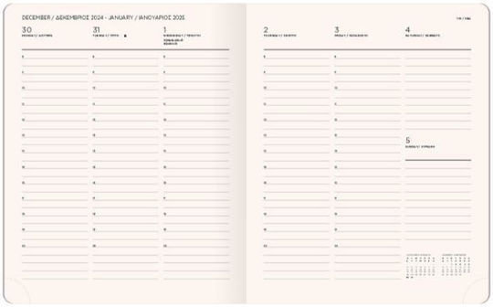 The Writing Fields Weekly Agendas 2026 Black 13.8x20.4cm