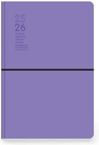 Agendă Zilnică 2026 Flexable 17x24cm Cu Elastic Cu Pix Mov