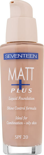 Seventeen Matt Plus Лилаво/бяло SPF20 05 Тъмно бежово 30мл