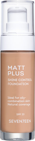 Seventeen Matt Plus Лилаво/бяло SPF20 05 Тъмно бежово 30мл