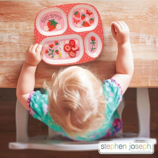 Stephen Joseph Παιδικό Πιάτο Φαγητού από Μελαμίνη Κόκκινο
