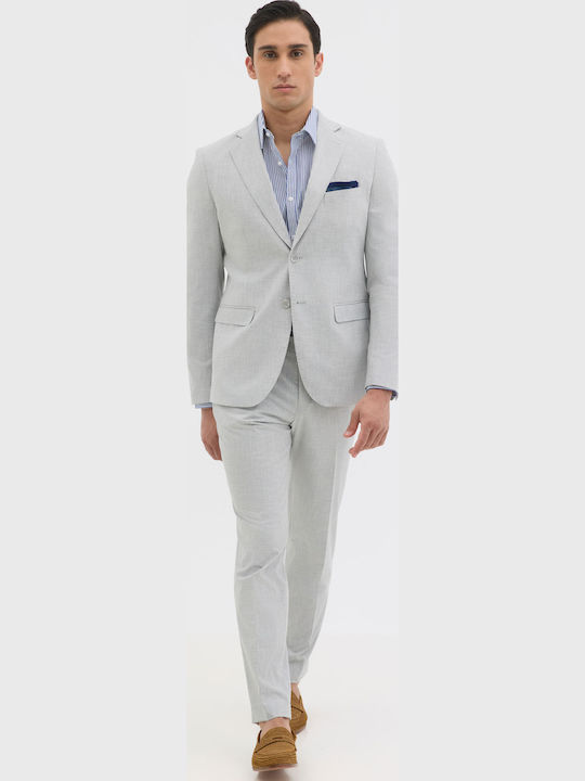 Men’s Suit Jacket with Slim Fit Light Gray